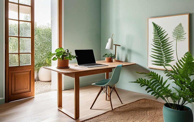 자연 형태 디자인의 감성적 요소 분석 - **Prompt:** A serene and inviting living space in a modern Lisbon apartment, bathed in soft, natural...