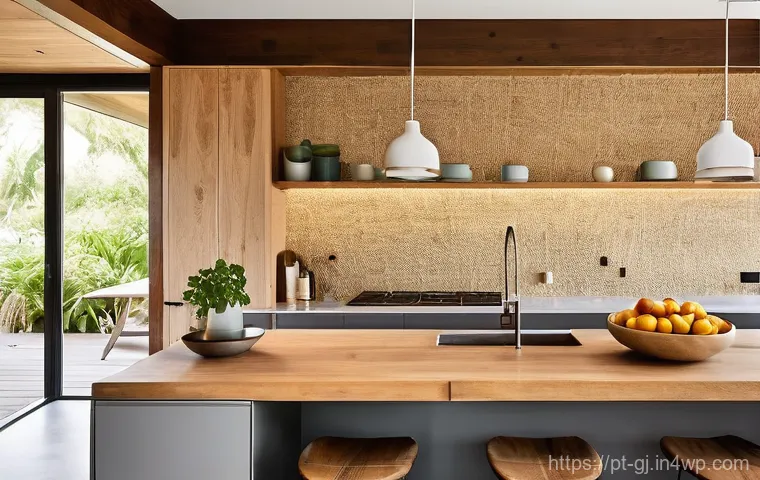 자연 형태의 요소를 반영한 스토리텔링 디자인 - **A Serene Biophilic Living Room Bathed in Natural Light**
    A spacious, sun-drenched living room ...