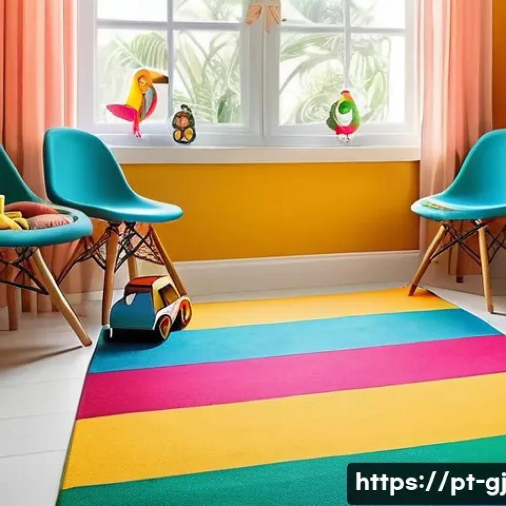 자연 형태의 실험적 디자인 접근 - **A vibrant and colorful children's room in Brazil.** The room is filled with toys, books, and playf...