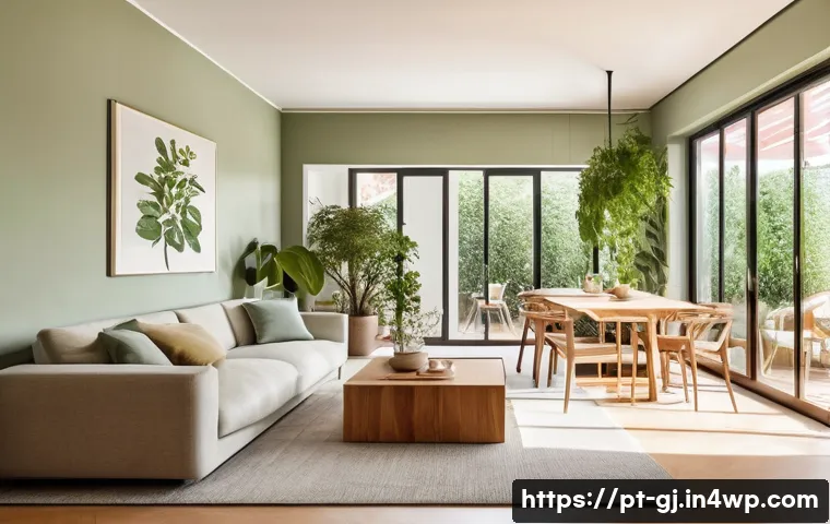 자연 형태에서 찾은 디자인 영감의 역사 - **Prompt 1: Biophilic Urban Oasis in Lisbon**
"An inviting, sun-ddrenched open-plan living and d...