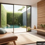 Home 19 자연 형태 디자인에서의 사용자 경험의 중요성 - A serene digital interface concept featuring organic shapes with smooth, flowing curves inspired by ...